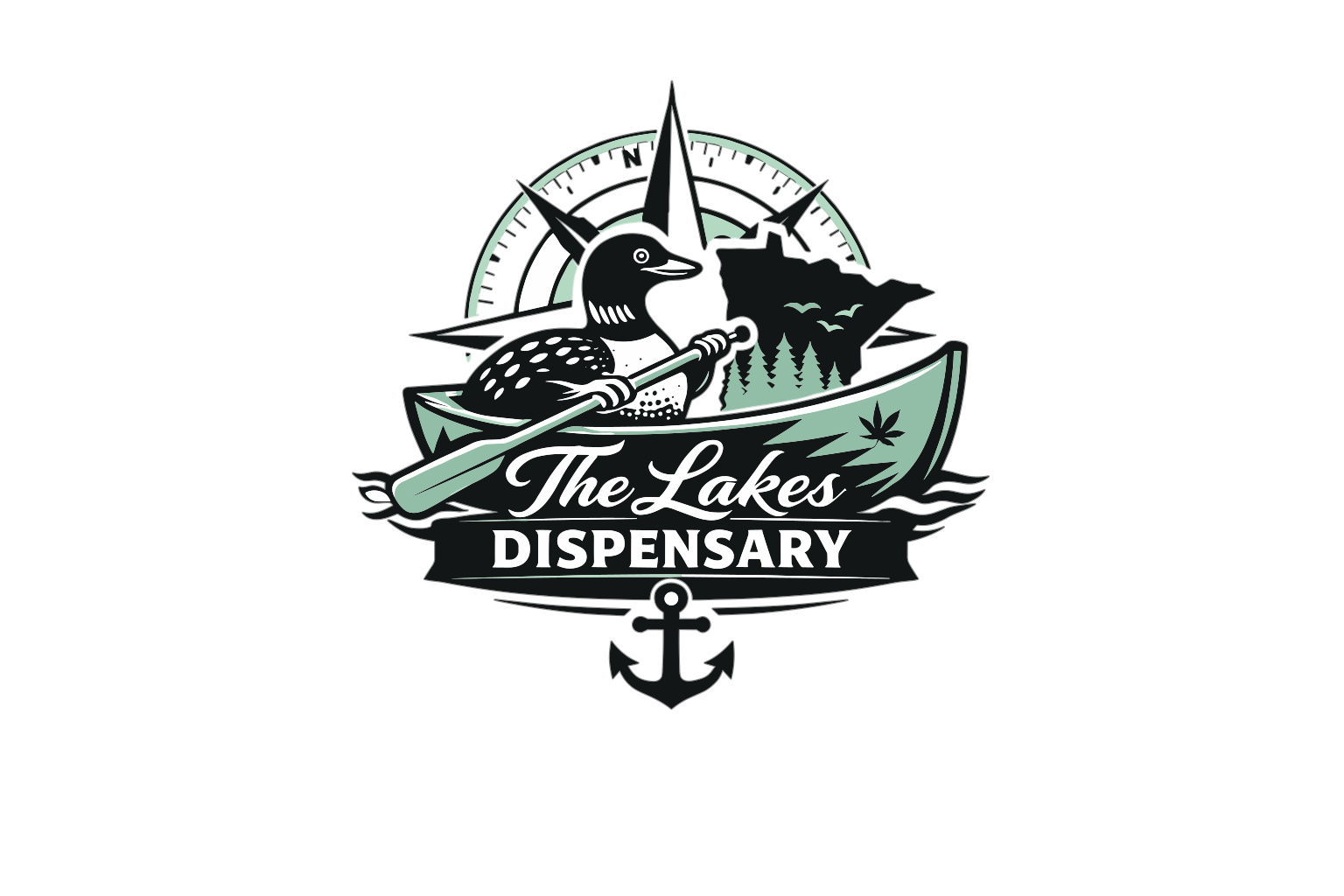 The Lakes Dispensary loon logo